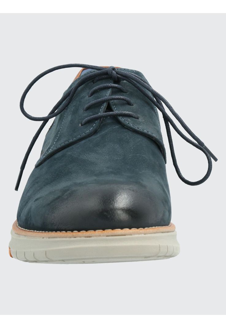 Zapato Cuero Hombre Nerio Azul Marino-3