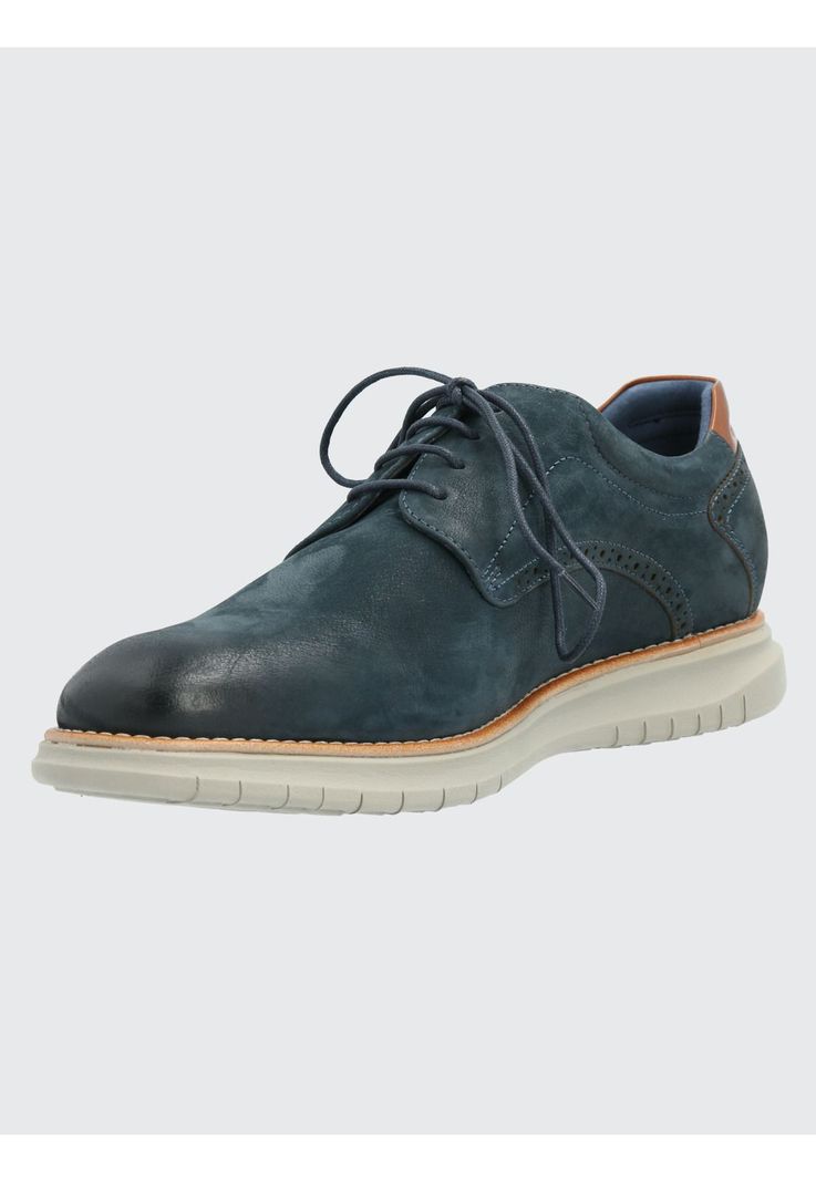 Zapato Cuero Hombre Nerio Azul Marino-4