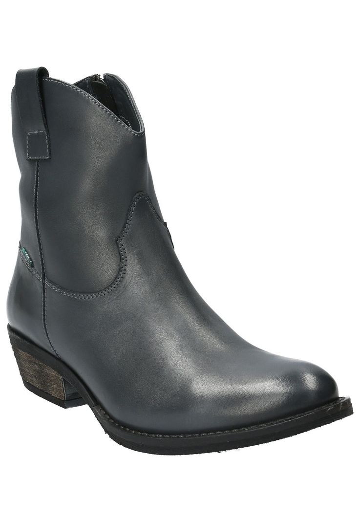 Botín Cuero Mujer Mayer Gris-1