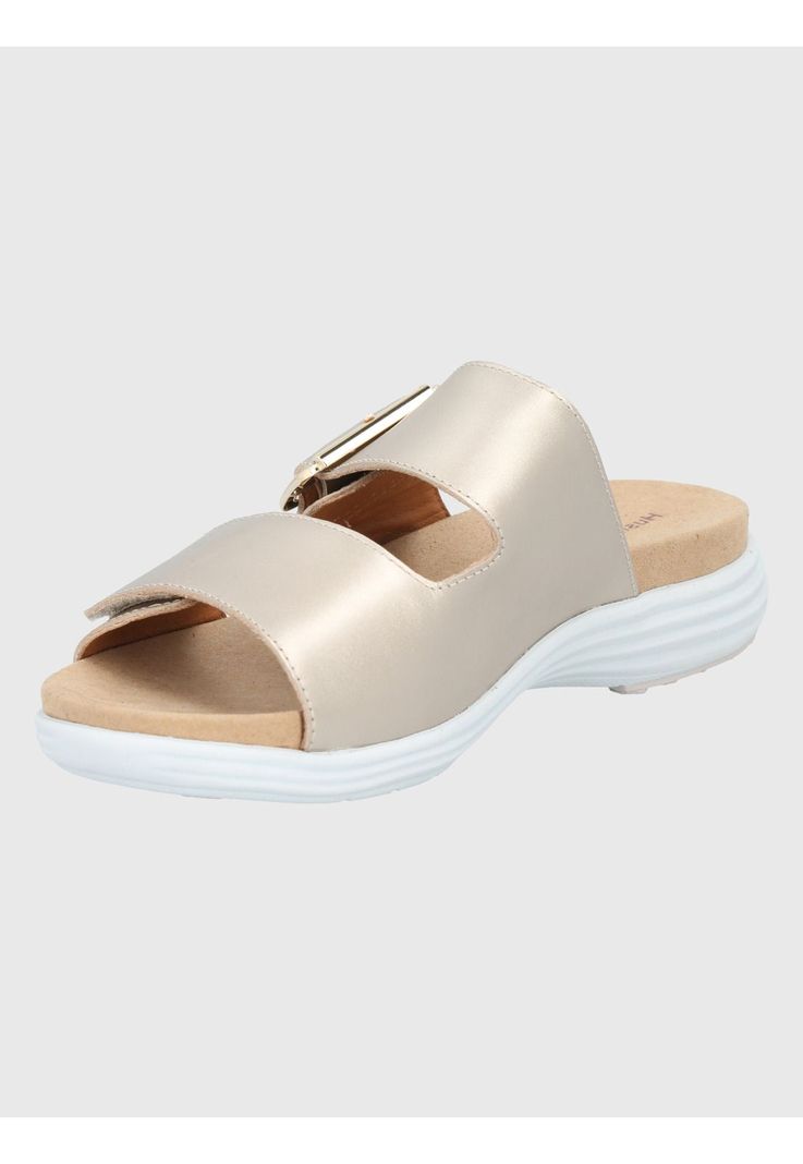 Sandalia Cuero Dorado Mujer Lorry Slide -3