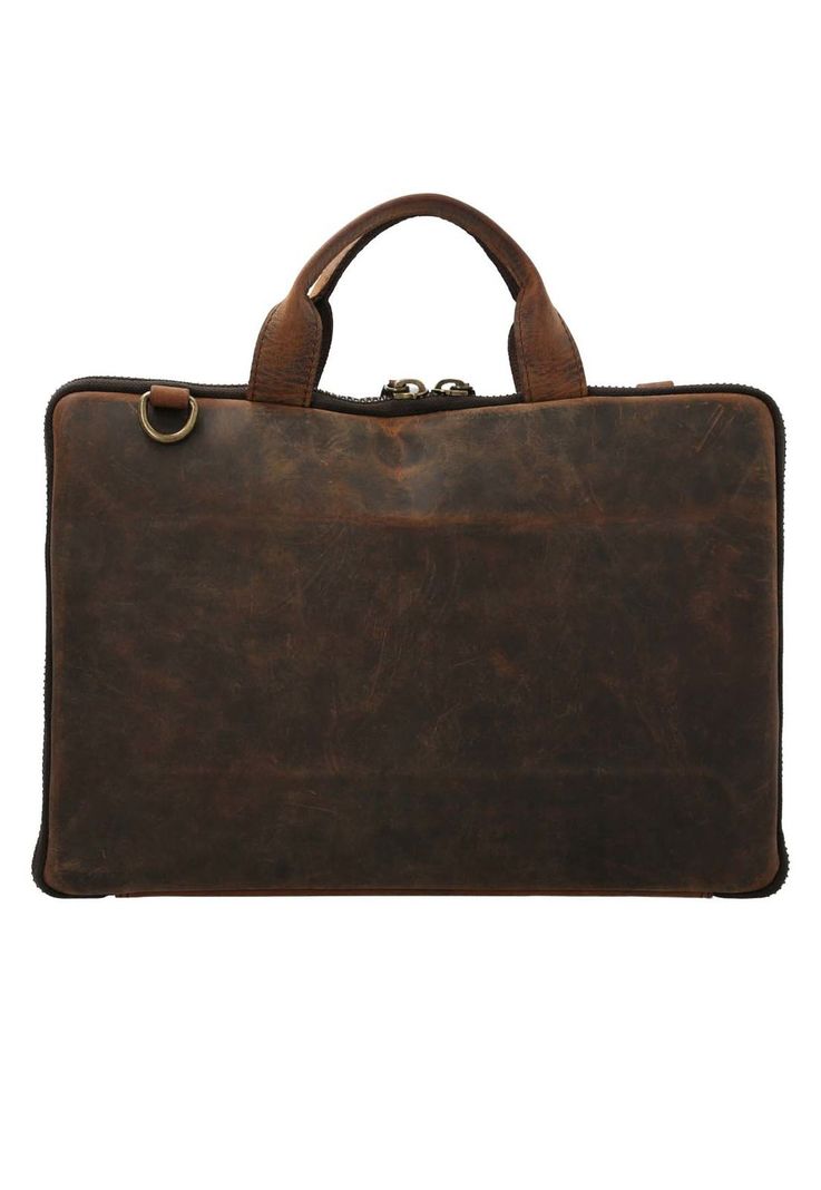 Porta Notebook Cuero Unisex Clark Case Cognac-2