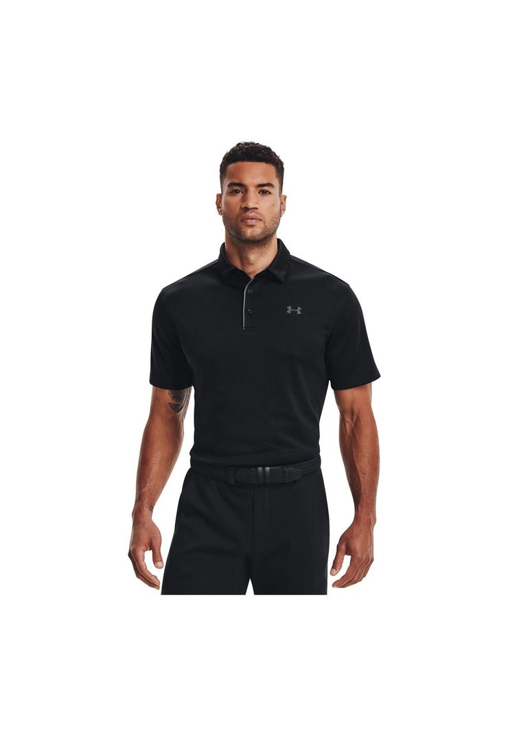 Polo UA Tech para hombre Negro-3