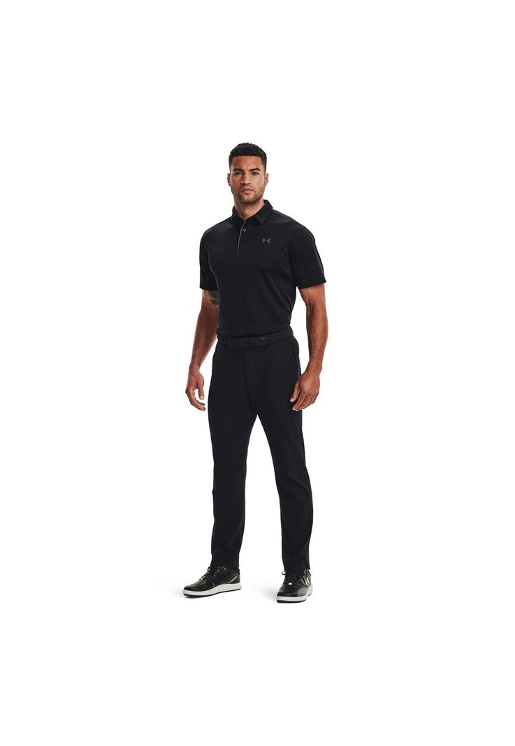 Polo UA Tech para hombre Negro-5