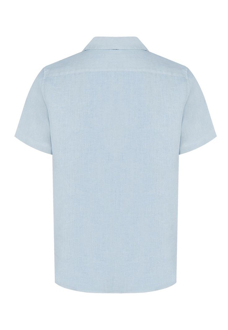 camisa Lino Orgánico Celeste Braga Hombre -1
