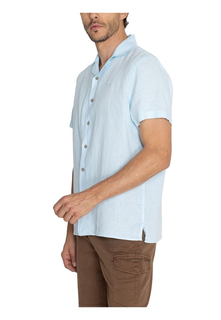 camisa Lino Orgánico Celeste Braga Hombre -5