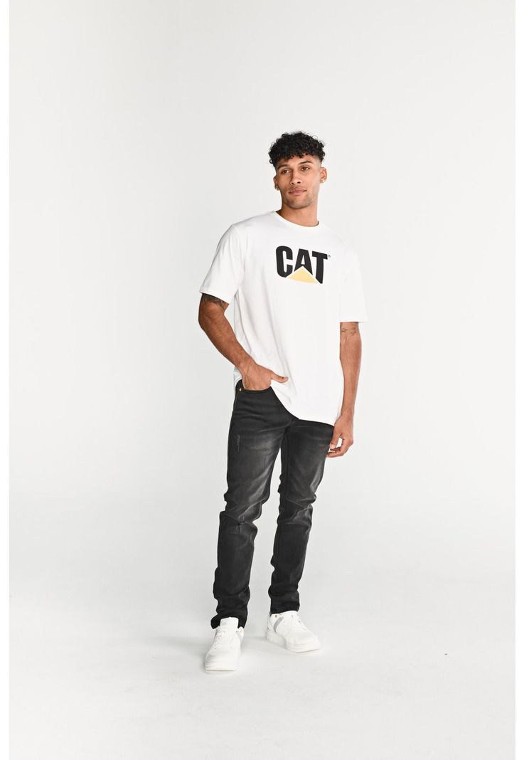 Jeans Skinny Hombre Triblend Stretch Denim Gris CAT-3
