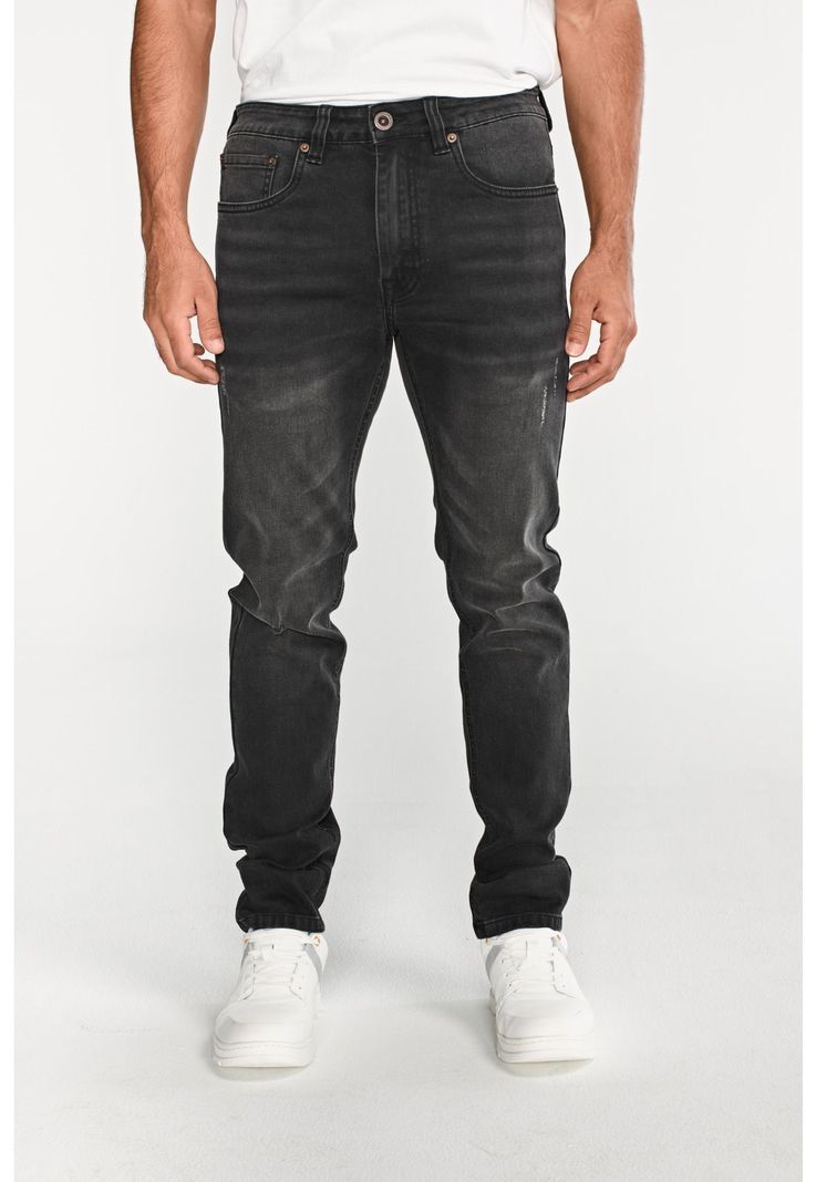 Jeans Skinny Hombre Triblend Stretch Denim Gris CAT-5