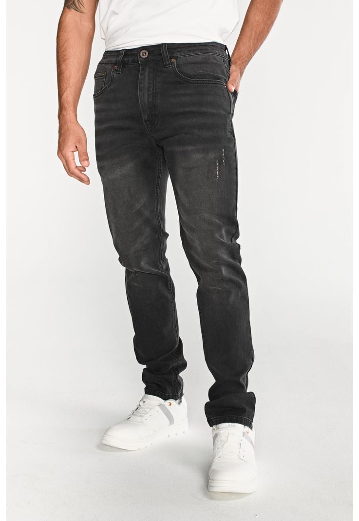 Jeans Skinny Hombre Triblend Stretch Denim Gris CAT-6