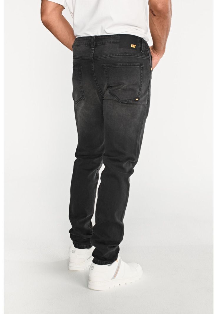 Jeans Skinny Hombre Triblend Stretch Denim Gris CAT-7