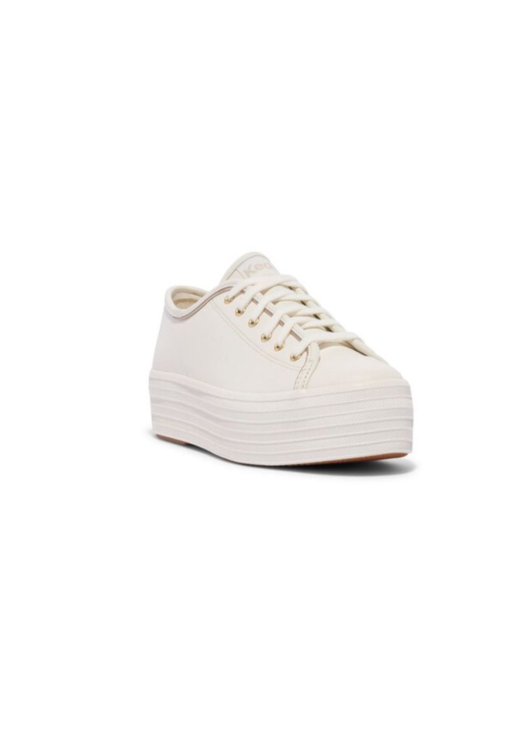 Zapatilla Cuero Blanca Mujer Triple Up Piping -1