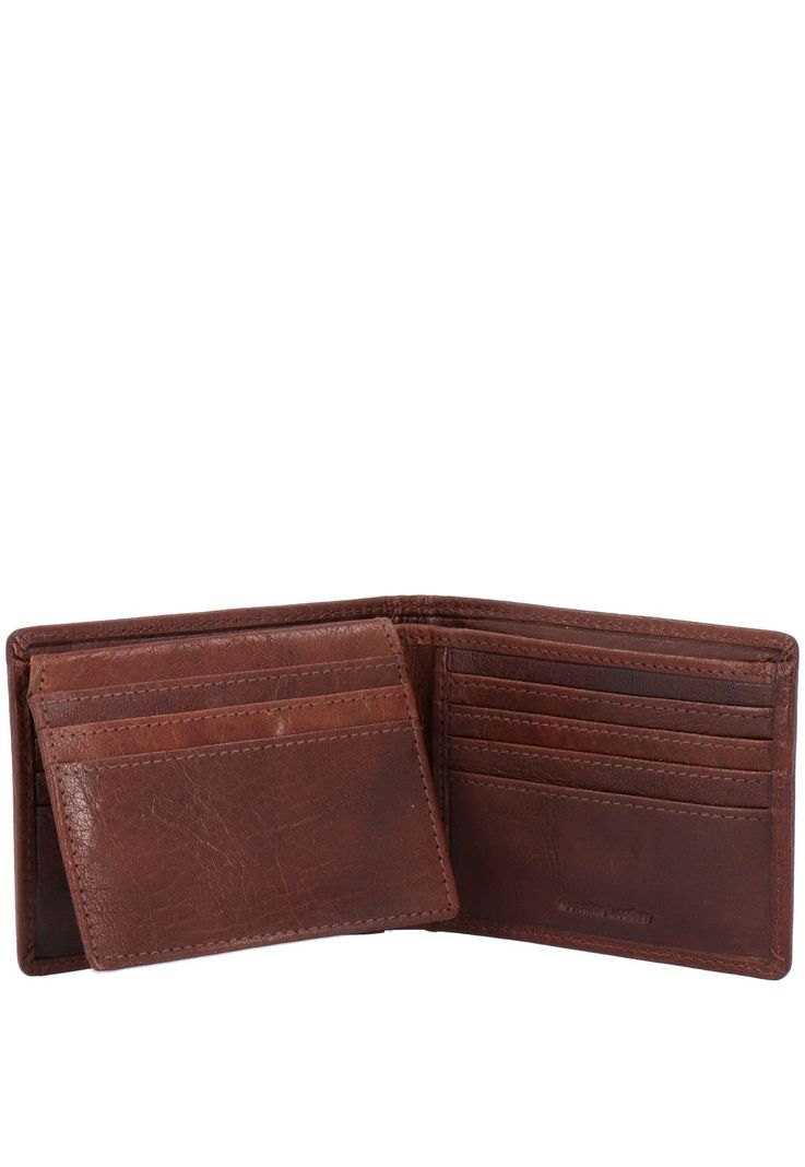 Billetera Cuero Hombre Vn Volante Café-3