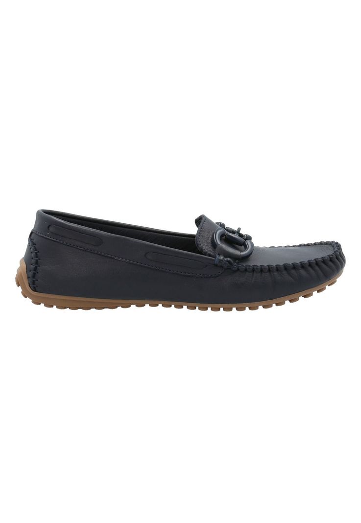 Mocasín Cuero Mujer Marizia Azul -0