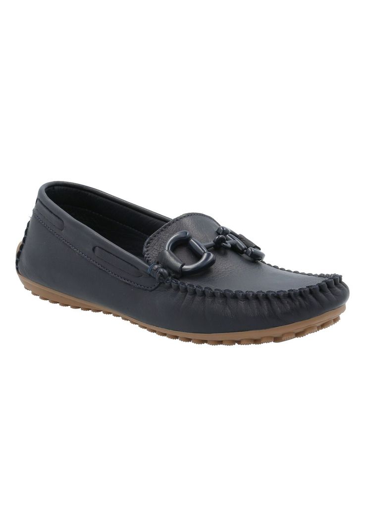 Mocasín Cuero Mujer Marizia Azul -1