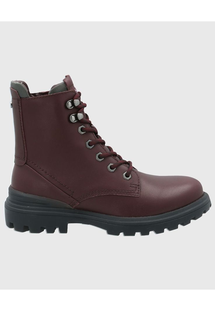 Botin Cuero Mujer Fun Rojo-1
