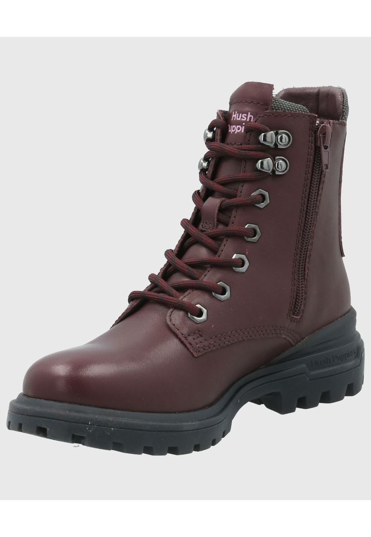 Botin Cuero Mujer Fun Rojo-4