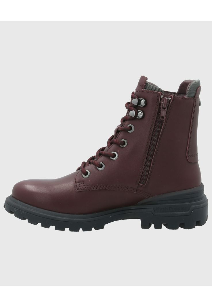 Botin Cuero Mujer Fun Rojo-5
