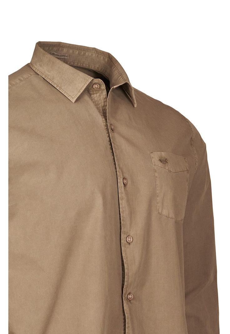 Camisa Algodón Orgánico Hombre Leeds Verde-3
