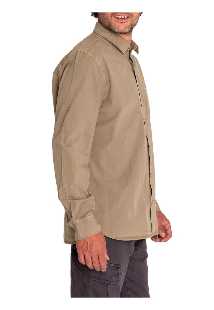 Camisa Algodón Orgánico Hombre Leeds Verde-5