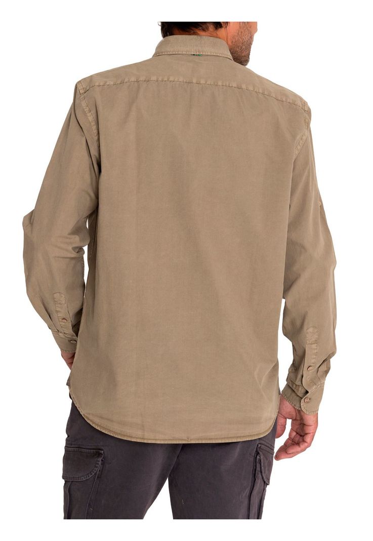 Camisa Algodón Orgánico Hombre Leeds Verde-6