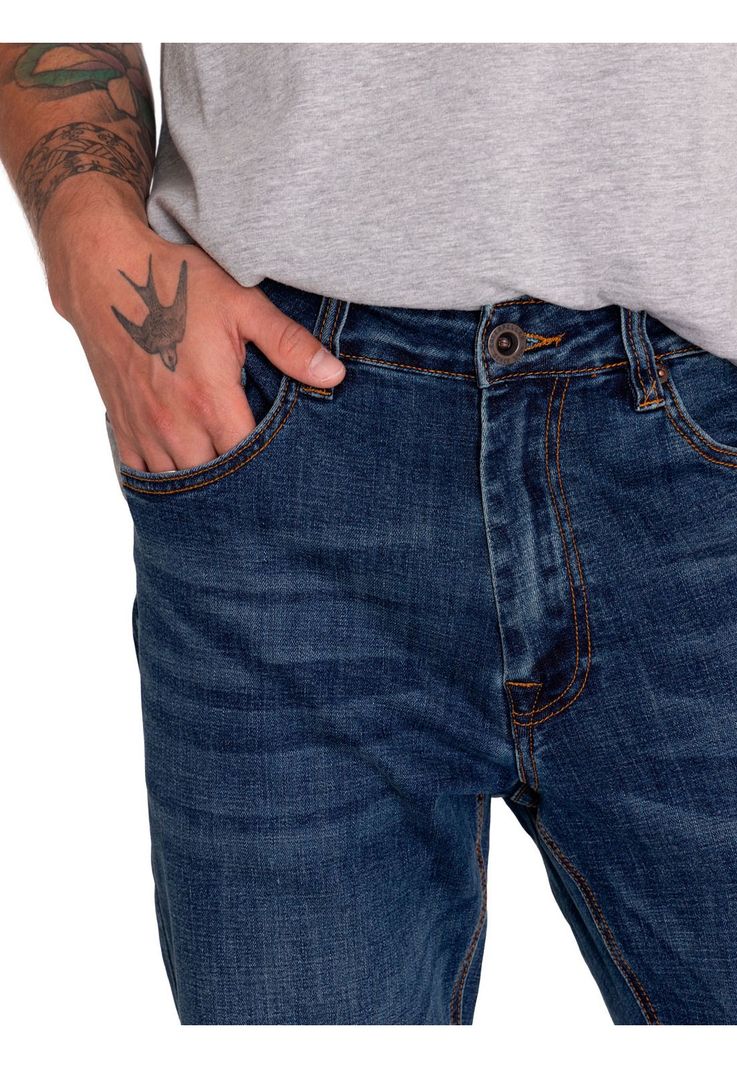 Jeans Denim Hombre Triblend Stretch Denim Slim Rojo CAT-4