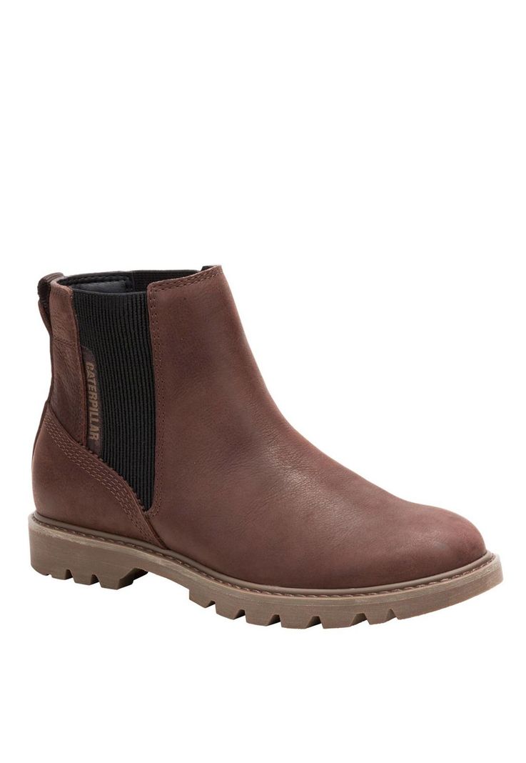 Botin Cuero Mujer Colorado Chelsea Marron Oscuro-0