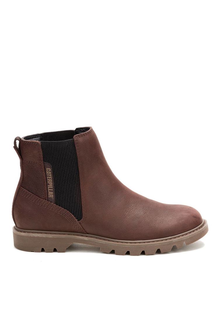 Botin Cuero Mujer Colorado Chelsea Marron Oscuro-1