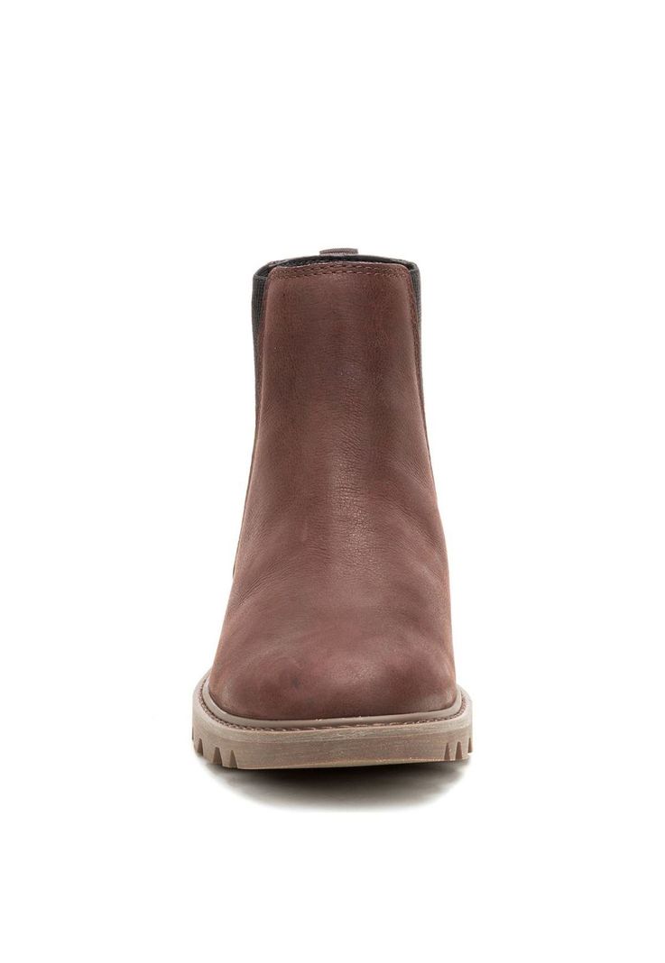 Botin Cuero Mujer Colorado Chelsea Marron Oscuro-4