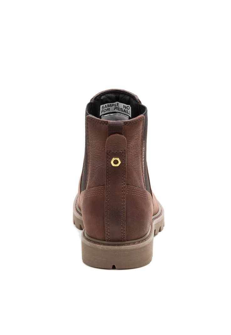 Botin Cuero Mujer Colorado Chelsea Marron Oscuro-5