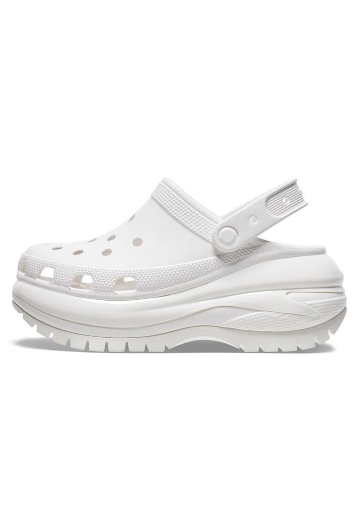 Zueco Crocs Mujer Mega Crush Clog Blanco-1