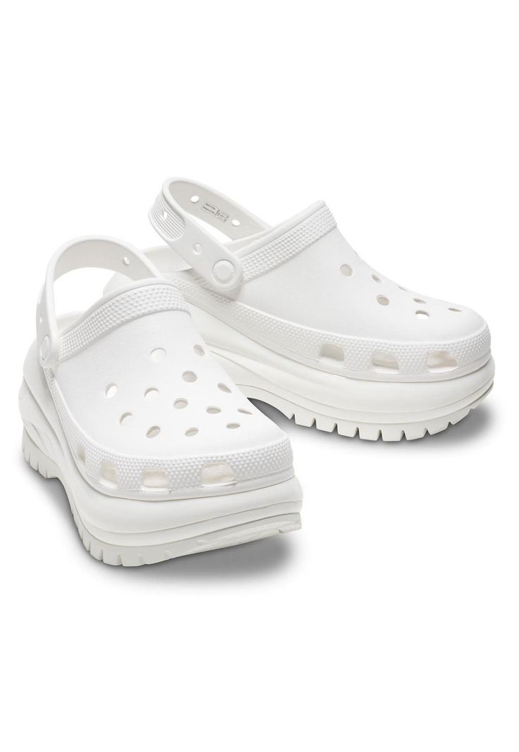 Zueco Crocs Mujer Mega Crush Clog Blanco-3
