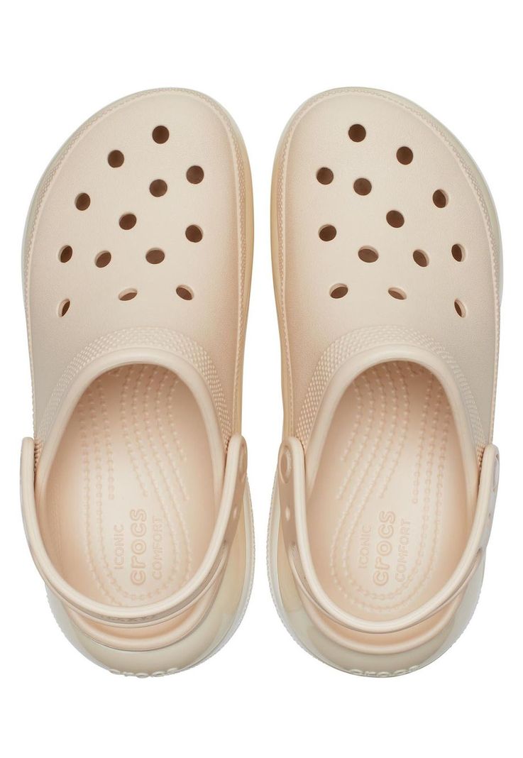 Zueco Crocs Mujer Mega Crush Clog Beige Pastel-4