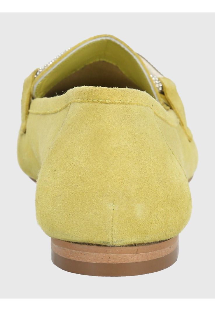 Mocasín Cuero Verde Limón  Mujer Dinnat -5