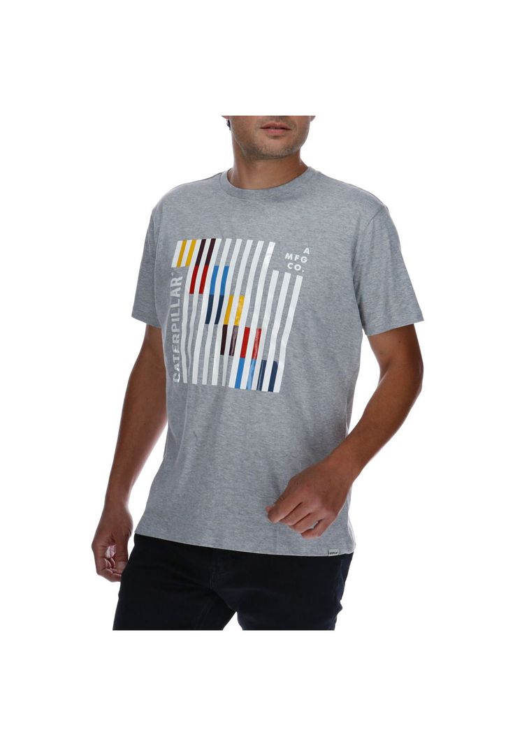 Polera Hombre Retro Blocks Gris