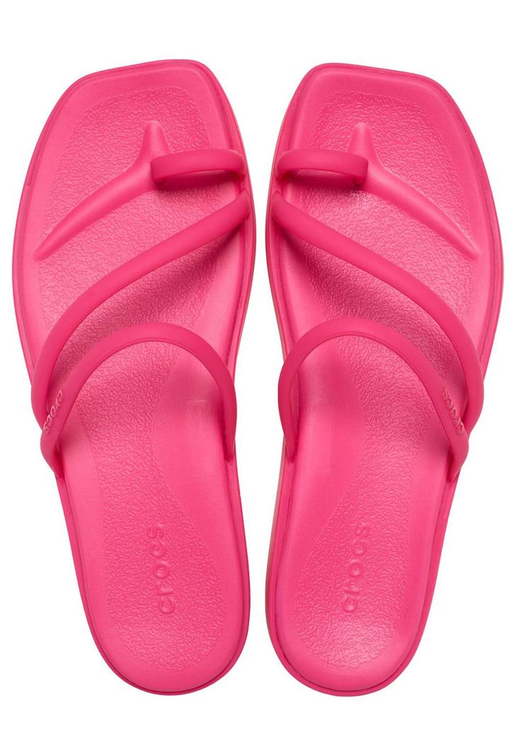 Sandalia Crocs Mujer Miami Toe Loop Sdl Rosado-4