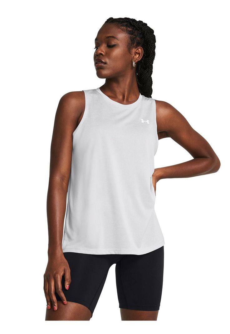 Polera sin mangas UA Tech Twist mujer Gris-3
