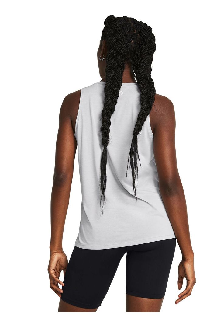 Polera sin mangas UA Tech Twist mujer Gris-4