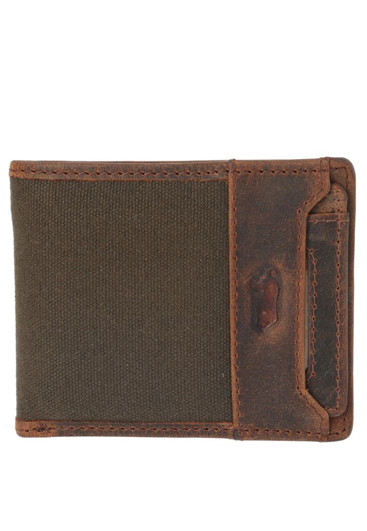Billetera Cnv/Cuero Hombre Jaspr Ventana Verde-0