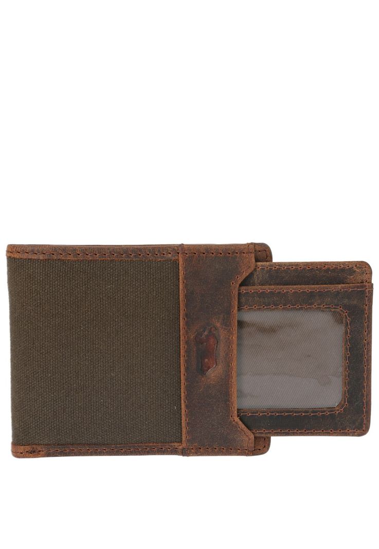 Billetera Cnv/Cuero Hombre Jaspr Ventana Verde-1