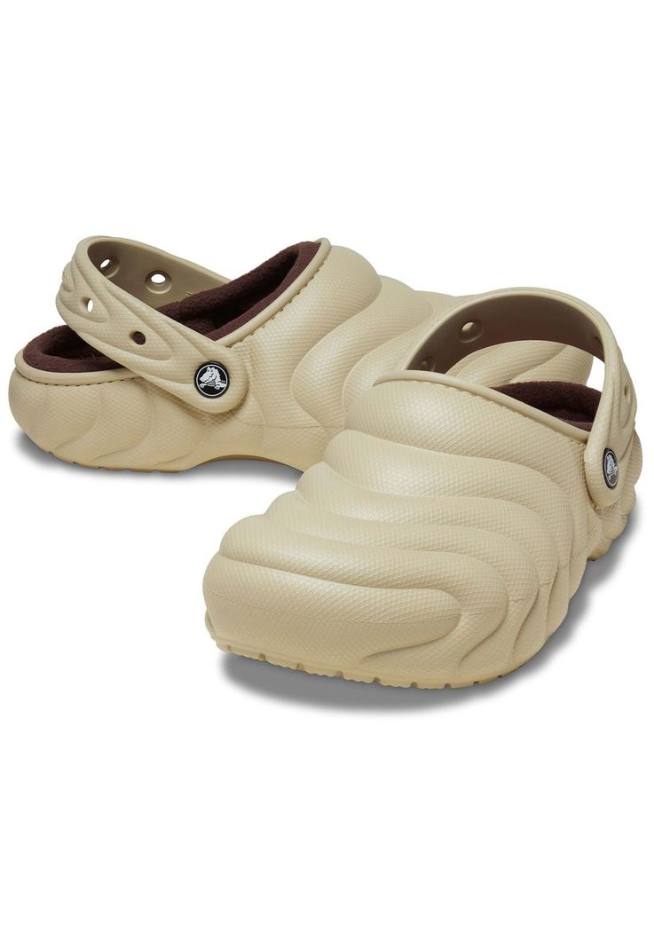 Zueco Crocs Hombre Lined Overpuff Clog Beige-3