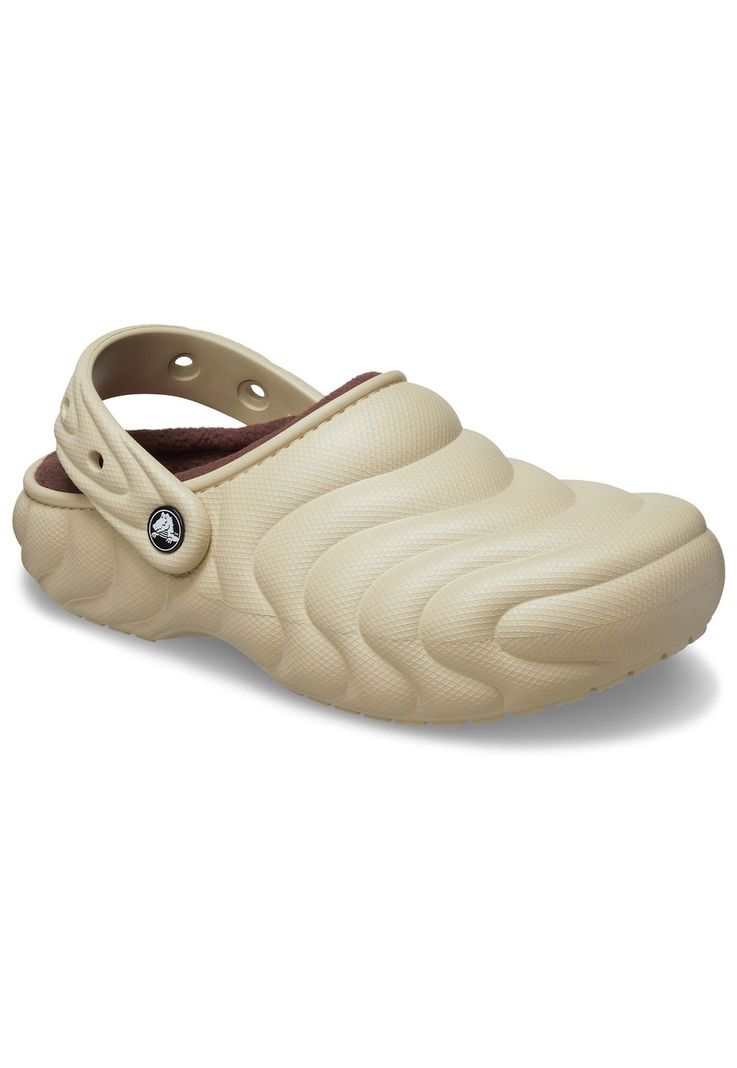 Zueco Crocs Hombre Lined Overpuff Clog Beige-6
