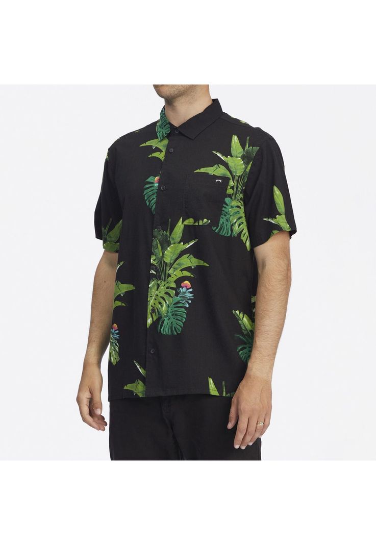 Camisa M/C Hombre Kamea Jungle Negro-1