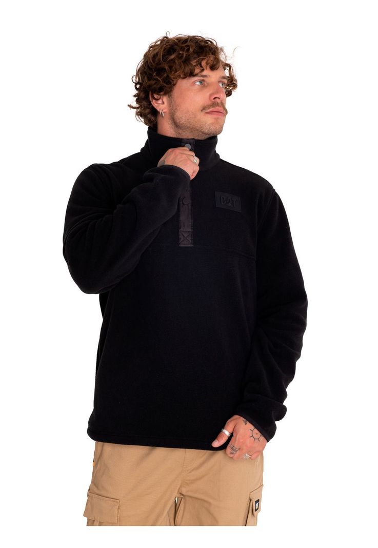 Polar Hombre Polar Fleece Half Snap Negro-0