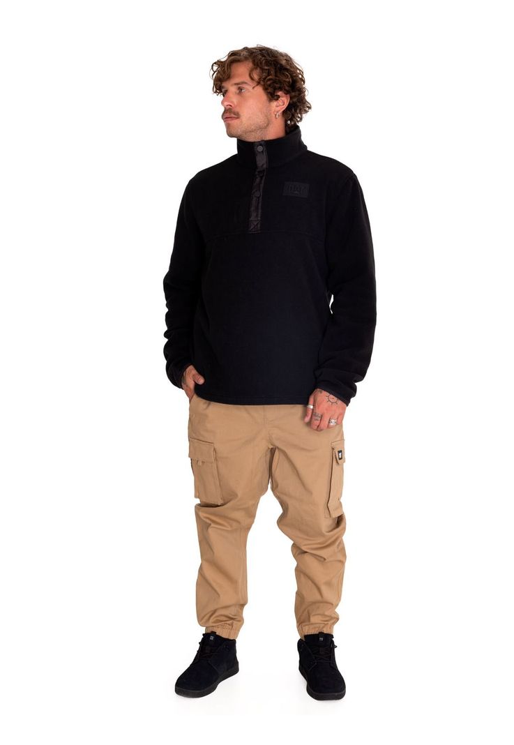Polar Hombre Polar Fleece Half Snap Negro-5