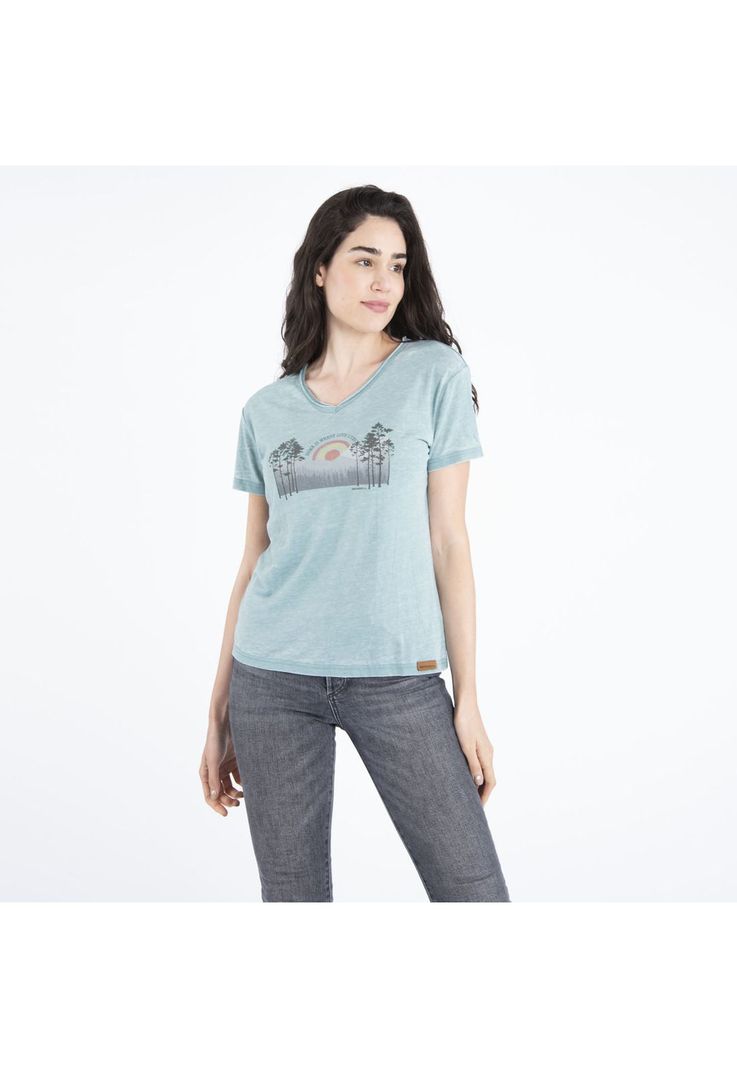 Polera Mujer Woods Tee Verde