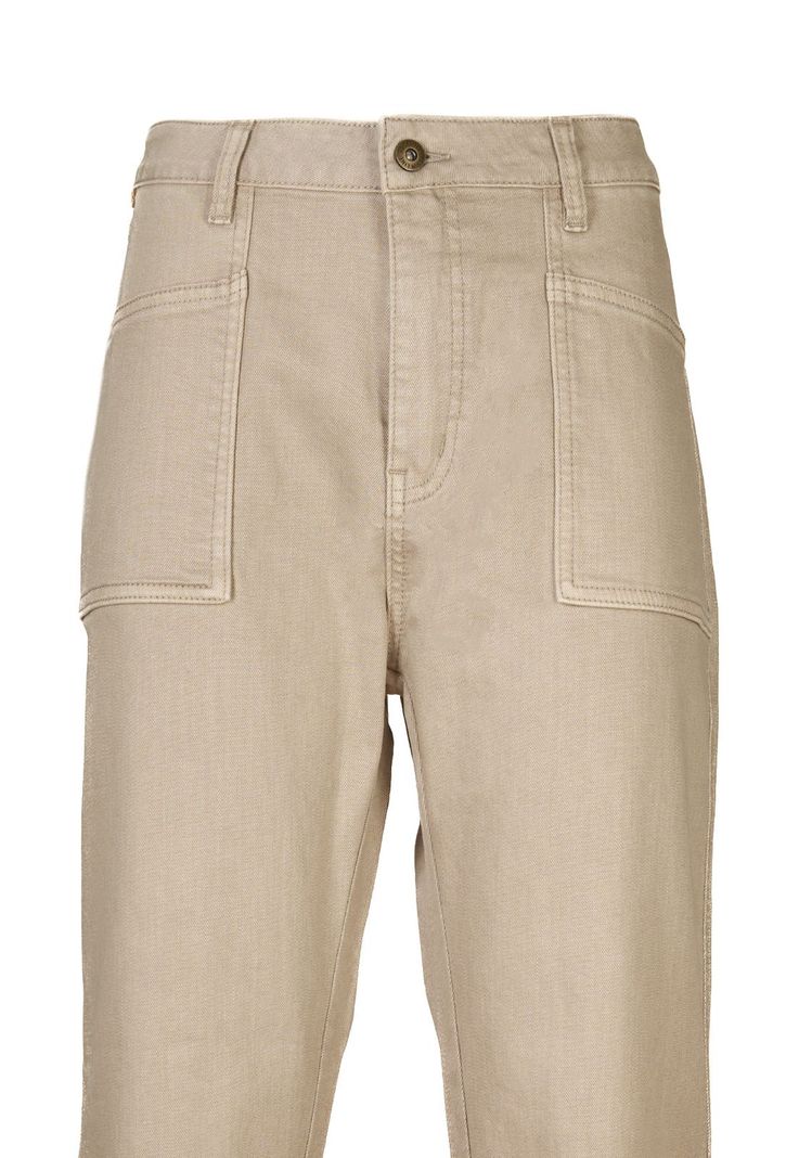 Pantalón Algodón Orgánico Mujer Noa Beige-3