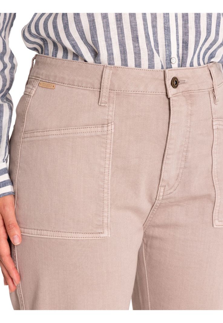 Pantalón Algodón Orgánico Mujer Noa Beige-7