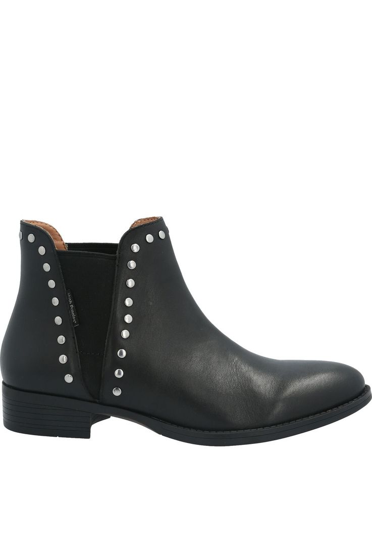 Botin Cuero Mujer Alva Negro-1