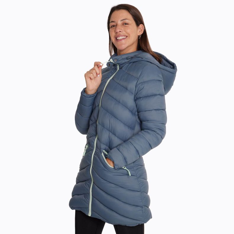 Parka Mujer Padded Long Azul