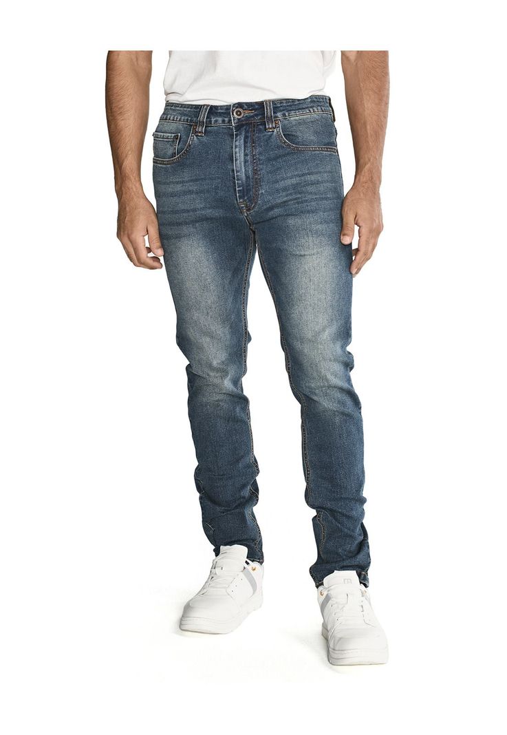 Jeans Triblend Stretch Den Azul Hombre-4