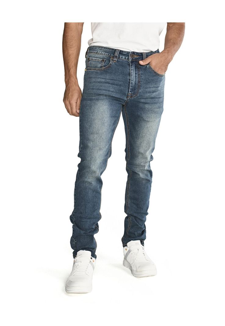 Jeans Triblend Stretch Den Azul Hombre-5
